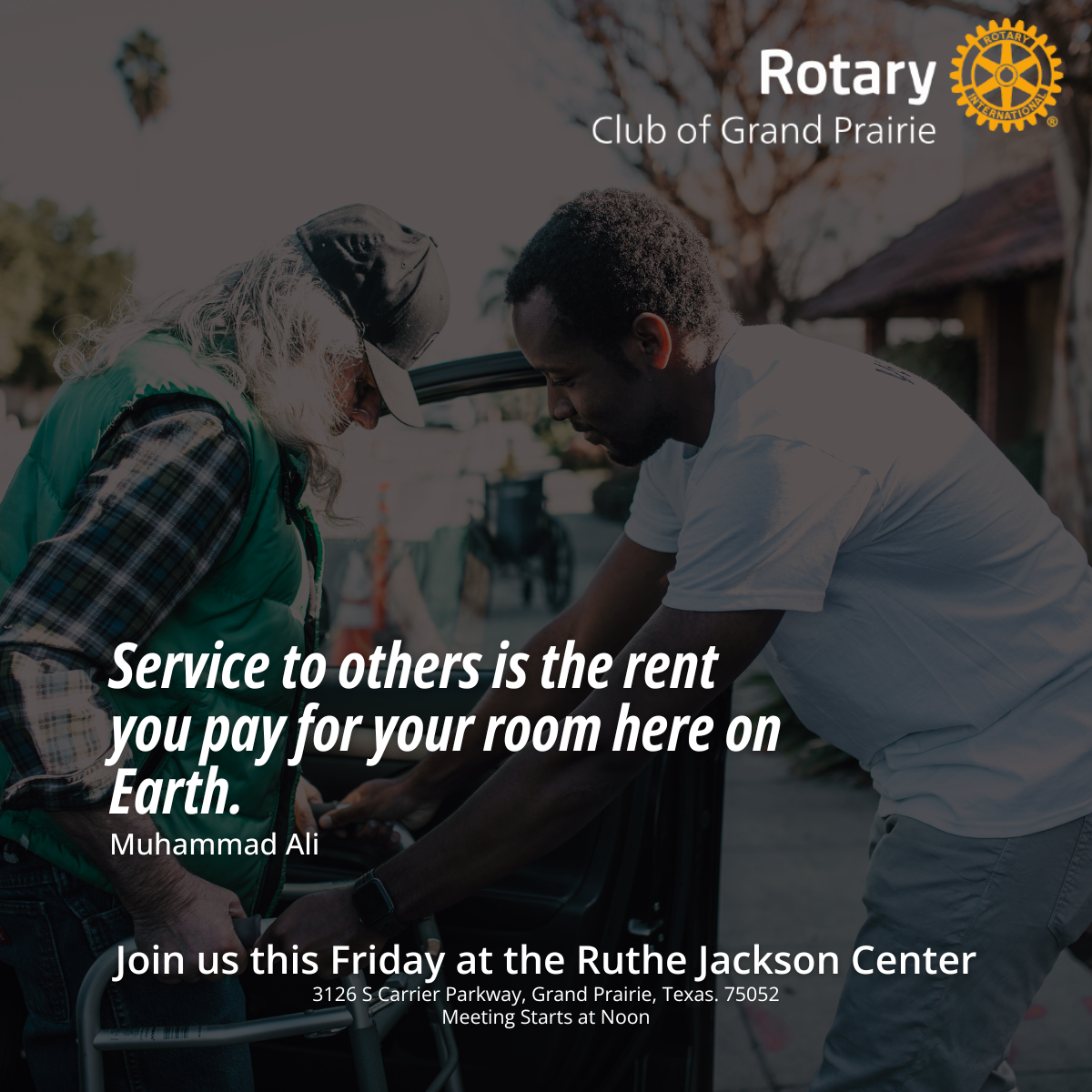 Muhammad Ali: Service to others is the rent you pay for your room here on Earth.